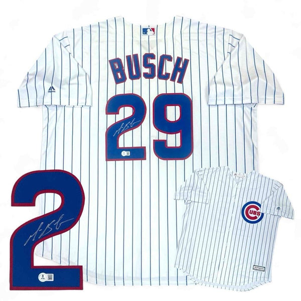 Michael Busch Autographed SIGNED Chicago Cubs Majestic Jersey - Beckett