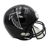 Deion Sanders Signed Atlanta Falcons Throwback Full Size Black NFL Helmet