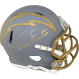 Dan Fouts Autographed San Diego Chargers Slate Mini Helmet Beckett Witness 49250