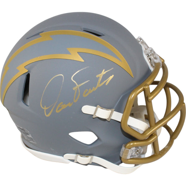 Dan Fouts Autographed San Diego Chargers Slate Mini Helmet Beckett Witness 49250