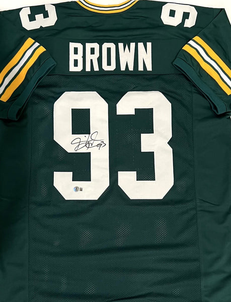 Packers SB XXXI Champ GILBERT BROWN Signed Custom Replica Green Jersey AUTO BAS