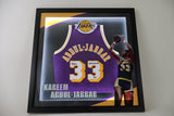 Kareem Abdul-Jabbar Lakers Signed Mitchell & Ness Jersey Lighted Frame -Tri Star
