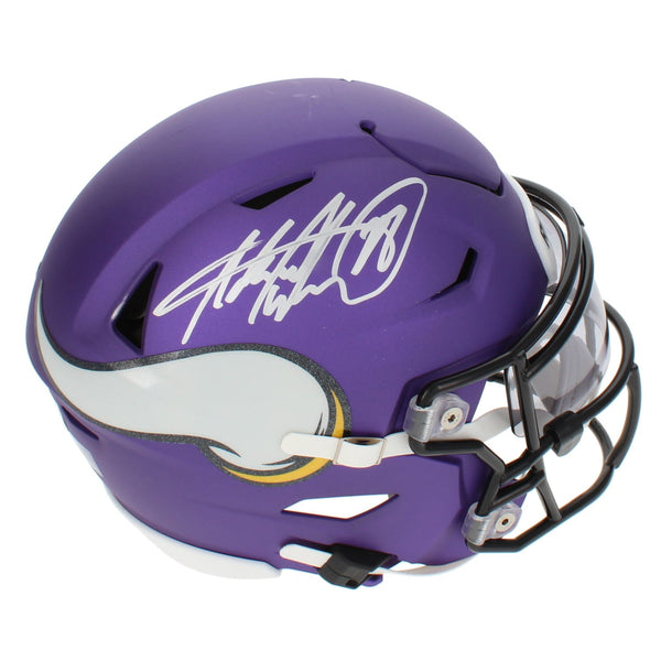 Adrian Peterson Autographed Minnesota Vikings Speedflex Midi Helmet Beckett