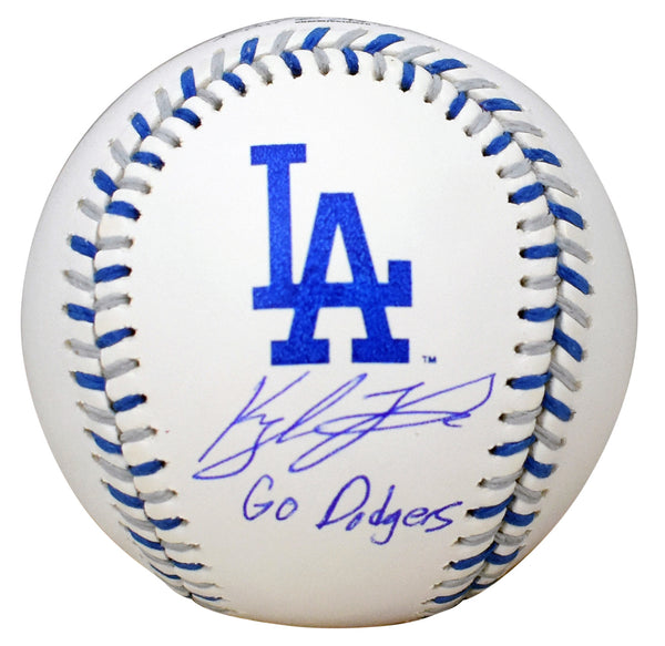 KYLE TUCKER SIGNED LOS ANGELES DODGERS RAWLINGS MLB LOGO BASEBALL W/ GO DODGERS