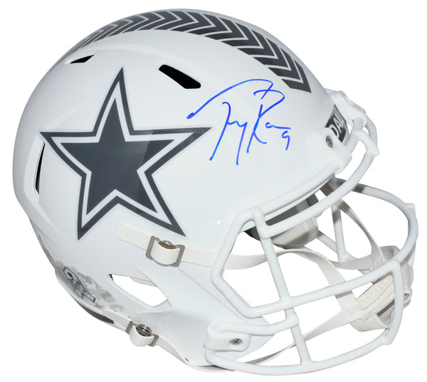 TONY ROMO SIGNED DALLAS COWBOYS SALUTE TO SERVICE FULL SIZE SPEED HELMET BECKETT