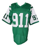 Robert O'Neill Signed Custom Green 911 Football Jersey Never Quit Inscribed PSA