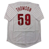 Autographed/Signed Rob Thomson Philadelphia Pinstripe Jersey Beckett COA