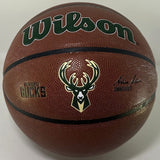 BOB DANDRIDGE Signed Full Size Wilson Replica BUCKS Basketball AUTO w/ HOF - BAS