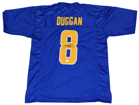 MAX DUGGAN AUTOGRAPHED SIGNED LOS ANGELES CHARGERS #8 BLUE JERSEY BECKETT
