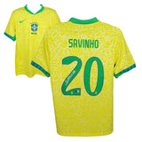 Savinho Signed Brazil FC Home Soccer Jersey #20 with Beckett COA