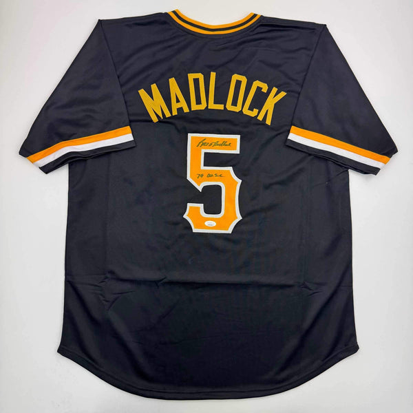 Autographed/Signed Bill Madlock Pittsburgh Black Baseball Jersey JSA COA