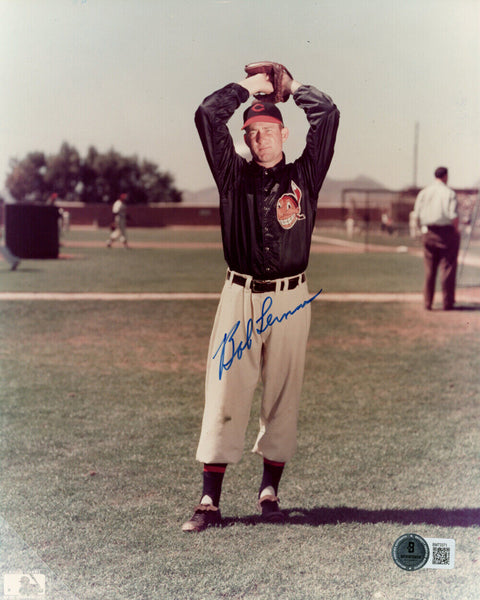 Bob Lennon Autographed Cleveland Indians 8x10 Photo Beckett 45248