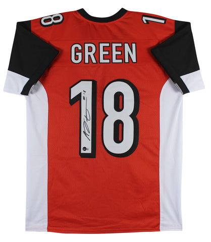 A.J. Green Authentic Signed Orange Pro Style Jersey Autographed BAS Witnessed
