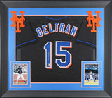Carlos Beltran Authentic Signed Black Pro Style Framed Jersey BAS Witnessed