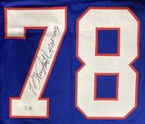 Bruce Smith Signed Custom Blue Pro-Style Football Jersey HOF 09 BAS ITP