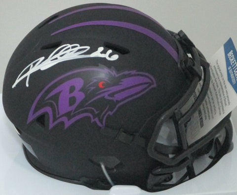 Baltimore Ravens ROD WOODSON Signed Riddell ECLIPSE Mini Helmet AUTO - BAS