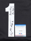 Mikal Bridges Signed Brooklyn Nets Jersey Inscribed "Brooklyn Bridges" (PSA COA)