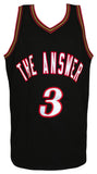 Allen Iverson Signed Black Custom Basketball Jersey - (BECKETT COA)
