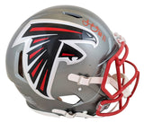 Falcons Julio Jones Signed Flash Full Size Speed Proline Helmet W/ Case BAS Wit