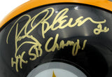 Rocky Bleier Signed/Inscr Steelers Black Mini Football Helmet JSA 156766
