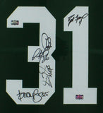 Favre/Rison/Levens/Brown/Freeman Signed Green Bay Framed SB Jersey -LE 131