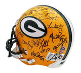 Super Bowl 31 Team Signed Green Bay Packers Auth Helmet - Favre, Rison, Brown