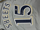 BEN SHEETS Signed Custom Replica Brewers Grey Jersey AUTO - BAS