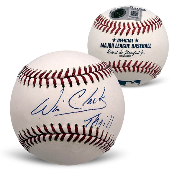 Will Clark Autographed San Francisco Giants MLB Baseball THRILL Beckett