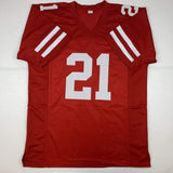 Autographed/Signed FRANK GORE San Francisco Red Jersey JSA COA Auto
