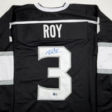 Autographed/Signed Matt Roy Los Angeles LA Black Hockey Jersey Beckett COA