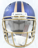 Ray Lewis Autographed Ravens F/S Alt 24 Speed Authentic Helmet - Beckett W Holo