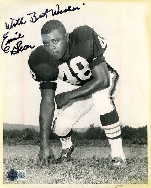 Ernie Green Signed Cleveland Browns 8x10 Photo Best Wishes BAS 45597