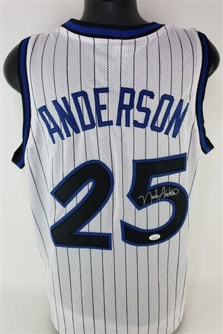 Nick Anderson Signed Magic Jersey (JSA COA) 1989 1st Ever Draft Pick by Orlando