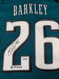 Saquon Barkley Autographed Eagles Super Bowl 59 Champs Nike Jersey Beckett C