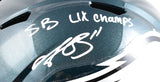 AJ Brown Autographed Eagles F/S Speed Helmet SB Champs - Beckett W Hologram