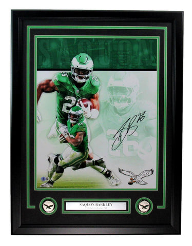 Saquon Barkley Signed/Auto 16x20 Photo Philadelphia Eagles Framed Beckett 193912