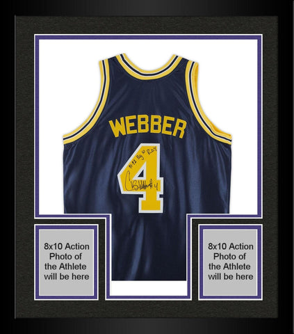 FRMD Chris Webber Wolverines Signed Mitchell & Ness 1991-1992 Jersey w/Insc