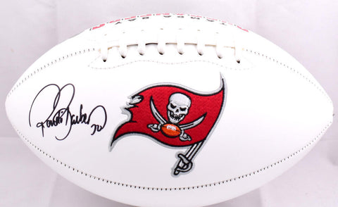Ronde Barber Autographed Tampa Bay Buccaneers Logo Football- Beckett W Hologram