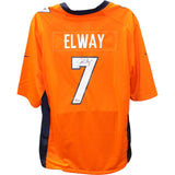 John Elway Autographed Denver Broncos Orange Nike Jersey Beckett 45791