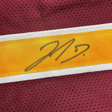 Framed Autographed/Signed Jahan Dotson 33x42 Washington Burgundy Jersey JSA COA