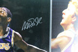 Larry Bird/Magic Johnson Autographed 16x20 Photo Lighted Shadowbox Beckett COA