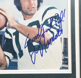 Joe Namath Autographed Framed 8x10 Photo Jets Good Luck Pal! Beckett QR #AE31689