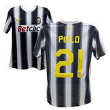 Andrea Pirlo Signed Juventus Home Soccer Jersey #21 with Beckett Witness