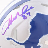Herman Moore Signed Detroit Lions Throwback Speed Mini Helmet (JSA) 4xProBowl WR
