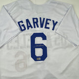 Autographed/Signed STEVE GARVEY Los Angeles White Jersey Beckett COA