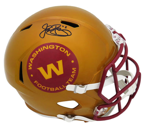 John Riggins Signed WFT FLASH Riddell Full Size Speed Replica Helmet - (SS COA)