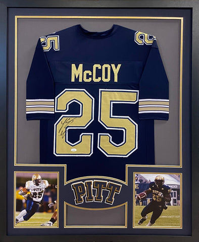 LeSean McCoy Autographed Signed Framed Pitt Panthers Eagles Jersey JSA