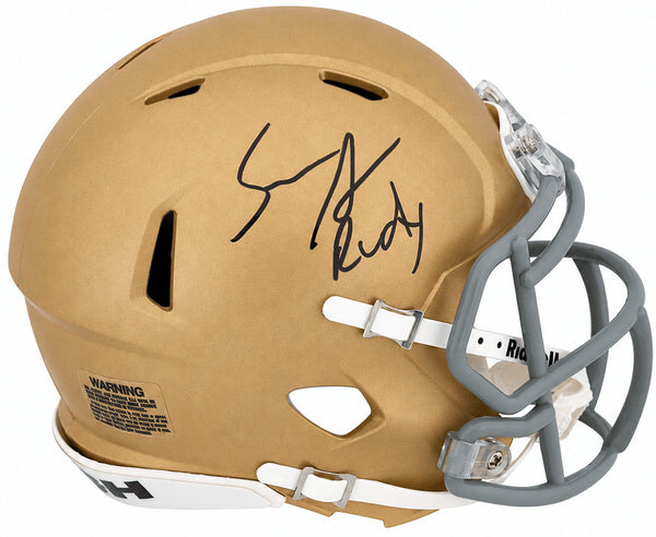 Sean Astin Signed Notre Dame Riddell Speed Mini Helmet w/Rudy - (SCHWARTZ COA)