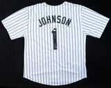 Lance "One Dog" Johnson Signed Chicago White Sox Pinstriped Home Jersey / JSA QR