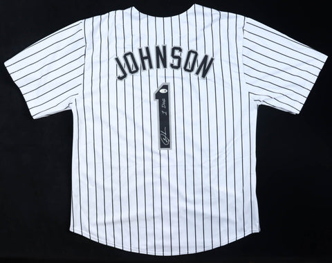 Lance "One Dog" Johnson Signed Chicago White Sox Pinstriped Home Jersey / JSA QR